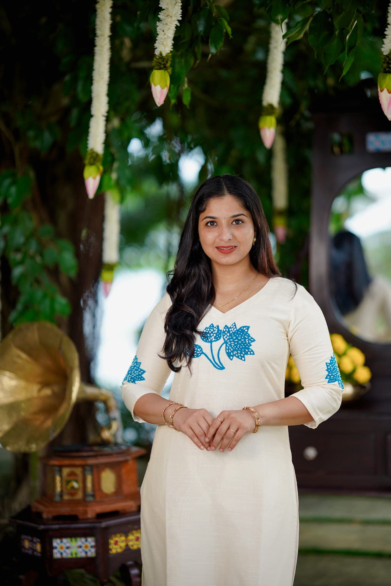 Lotus Bloom Kurta (Blue)
